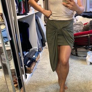 Olive green skirt